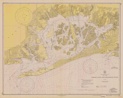 Jamaica Bay and Rockaway Inlet 1940 - Old Map Nautical Chart AC Harbors 542 - New York