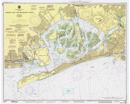 Jamaica Bay and Rockaway Inlet 1990 - Old Map Nautical Chart AC Harbors 12350 - New York