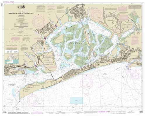 Jamaica Bay and Rockaway Inlet 2014 - Old Map Nautical Chart AC Harbors 12350 - New York