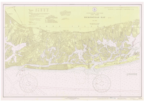 Hempstead Bay 1938 - Old Map Nautical Chart AC Harbors 579 - New York
