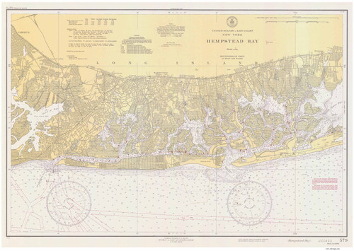 Hempstead Bay 1941 - Old Map Nautical Chart AC Harbors 579 - New York