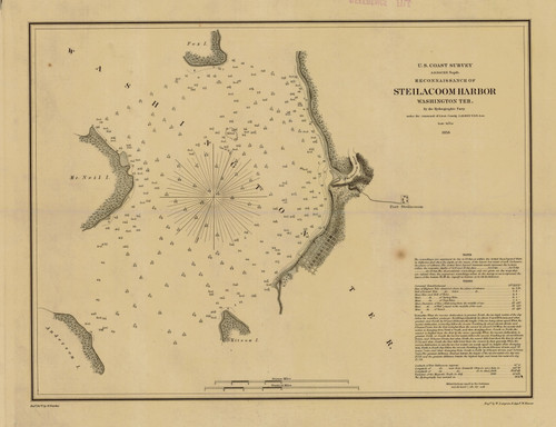 Steilacoom Harbor 1856 A Pacific Coast Harbor Chart 652 Washington