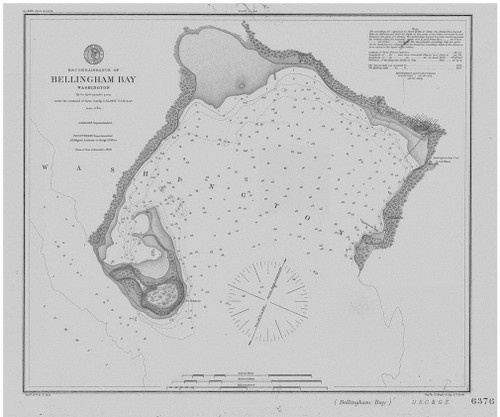 Bellingham Bay 1856 A - Old Map Nautical Chart PC Harbors 6378 - Washington