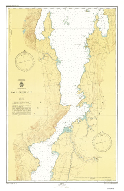 Lake Champlain, Sheet 3 - 1947 Nautical Chart