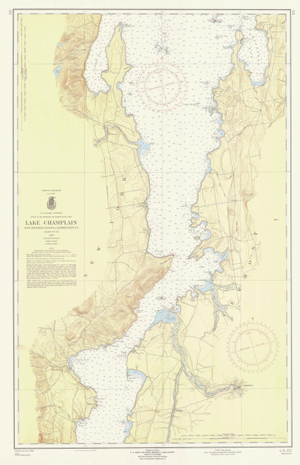 Lake Champlain, Sheet 3 - 1959 Nautical Chart