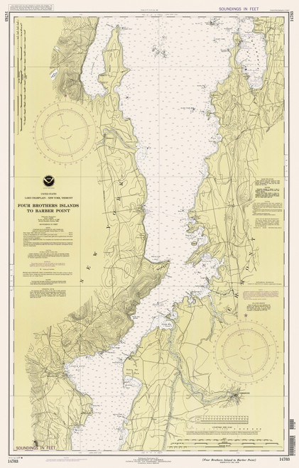 Lake Champlain, Sheet 3 - 1991 Nautical Chart
