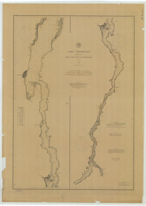 Lake Champlain, Sheet 4 - 1883 Nautical Chart