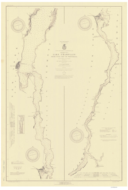 Lake Champlain, Sheet 4 - 1920 Nautical Chart