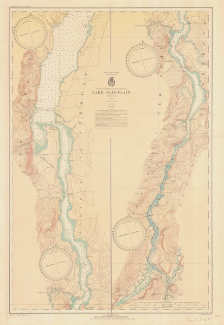 Lake Champlain, Sheet 4 - 1936 Nautical Chart