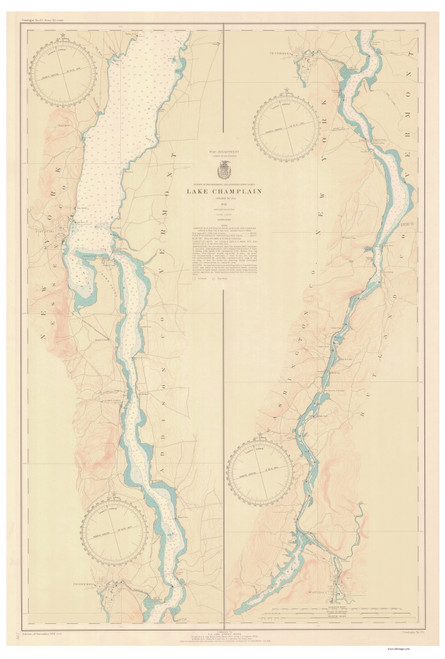 Lake Champlain, Sheet 4 - 1941 Nautical Chart