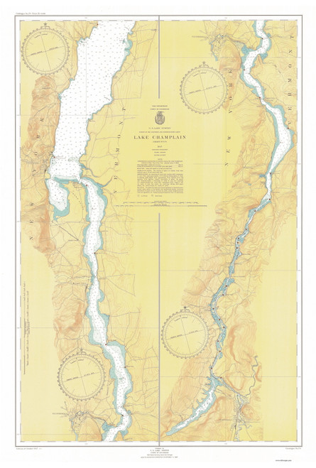 Lake Champlain, Sheet 4 - 1947 Nautical Chart