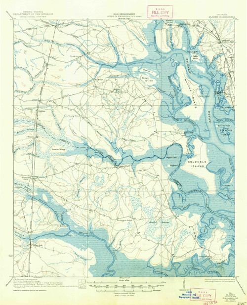 Bladen, Georgia 1939 (1947) USGS Old Topo Map 15x15 Quad