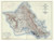 Island of Oahu - Topographic Map - Hawaii 1938 Old Map Reprint Island of Oahu - Topographic Map - Hawaii 1938 Old Map Reprint
