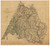 Campbell County Virginia 1864 - manuscript - Old Map Reprint