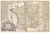 France 1736 English, detailed with provinces outlined in color and roads - Old Map Reprint