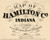 Map Cartouche, Hamilton Co. Indiana 1866 Old Town Map Custom Print