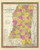 Mississippi 1846 Mitchell - Old State Map Reprint