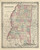 Mississippi 1855 Colton - Old State Map Reprint Mississippi 1855 Colton - Old State Map Reprint
