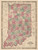 Indiana 1864 Johnson - Old State Map Reprint