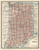 Indiana 1893 Wood Brothers - Old State Map Reprint