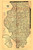 Illinois 1897 Galbraith - Quirky Railroad Map - Old State Map Reprint