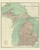 Michigan 1878 General Land Office - Old State Map Reprint