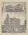 Marble Works and Residence of J.D. Halter & Lima East School Bluiding - Ohio 1880 Old Town Map Custom Reprint - Allen Co. Atlas