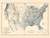 Rain Chart of the United States 1872 - Walker 1870 9th Census Atlas - USA Atlases