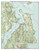 Hood Canal Entrance 1940 - Custom USGS Old Topo Map - Washington State 15x15