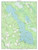 Pushaw Lake 1977 - Custom USGS Old Topo Map - Maine Small Lakes