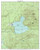 Pleasant Pond, Somerset County 1988 - Custom USGS Old Topo Map - Maine Small Lakes