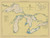 Great Lakes (3:4 Edit) 1944 - Old Map Reprint Nautical Chart Custom LS0