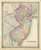 New Jersey 1856 Colton - Old State Map Reprint
