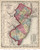 New Jersey 1860 Mitchell - Old State Map Reprint