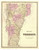 Vermont State Map 1869 - from the Bennington Co. Beers Atlas - Old Map Reprint