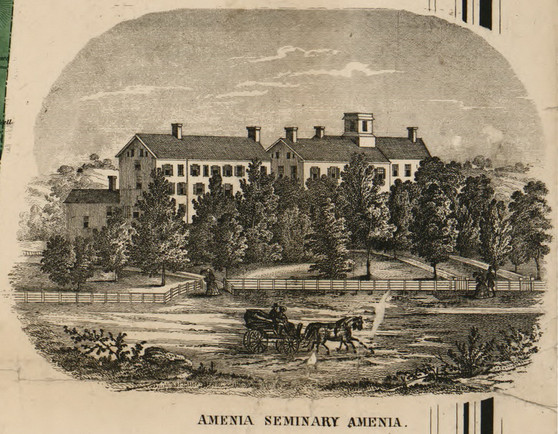 Amenia Seminary, New York 1858 Old Town Map Custom Print - Dutchess Co.