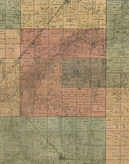 May, Illinois 1872 Old Town Map Custom Print - Christian Co.