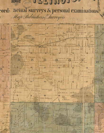 Hebron, Illinois 1862 Old Town Map Custom Print - McHenry Co.