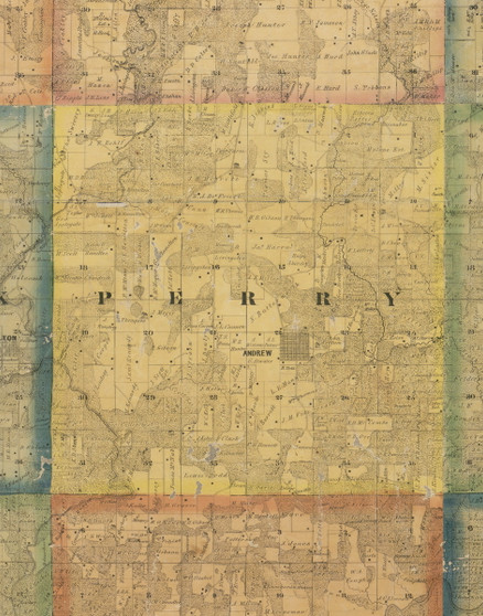 Perry, Iowa 1867 Old Town Map Custom Print - Jackson Co.