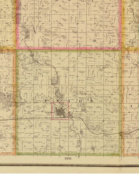 Union, Iowa 1883 Old Town Map Custom Print - Story Co.
