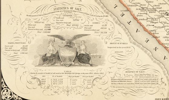 Onodaga Co. 1852 Statistics of Salt Works, New York 1852 Old Town Map Custom Print - Onondaga Co.
