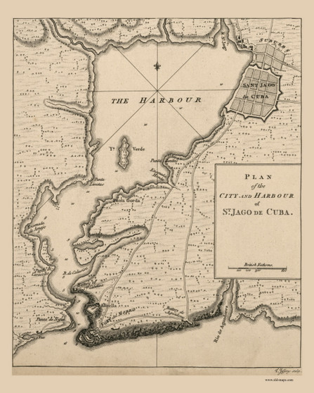 Santiago Bay 1768 Jefferys - Cuba Cities