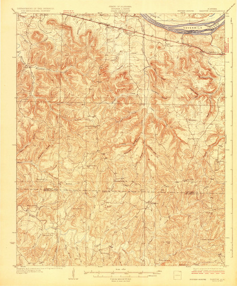 Barton, Alabama 1929 (1929) USGS Old Topo Map Reprint 15x15 AL Quad 305481