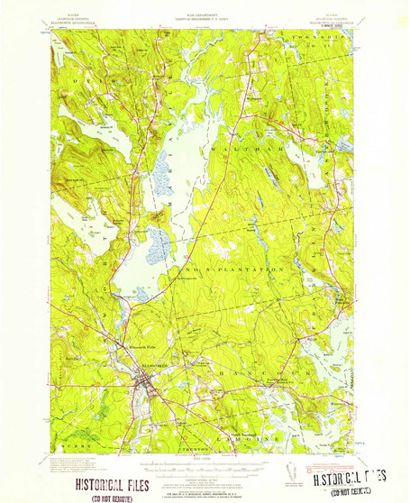 Ellsworth, Maine 1940 (1957) USGS Old Topo Map Reprint 15x15 ME Quad 460383