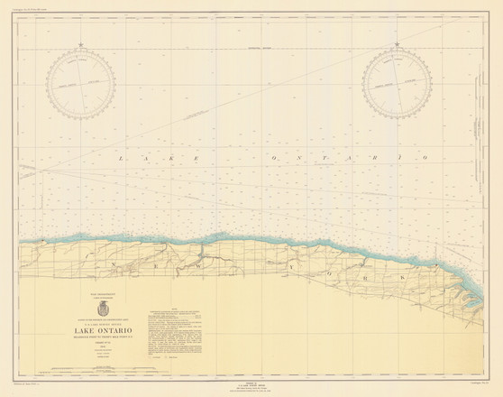 Braddock Point to Thirty Mile Point 1946 Lake Ontario Harbor Chart Reprint Great Lakes 2 - 24