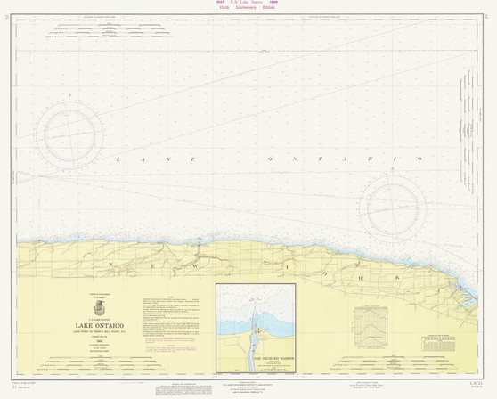 Braddock Point to Thirty Mile Point 1966 Lake Ontario Harbor Chart Reprint Great Lakes 2 - 24