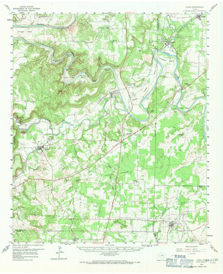 Lipan, Texas 1959 (1971) USGS Old Topo Map Reprint 15x15 TX Quad 110444