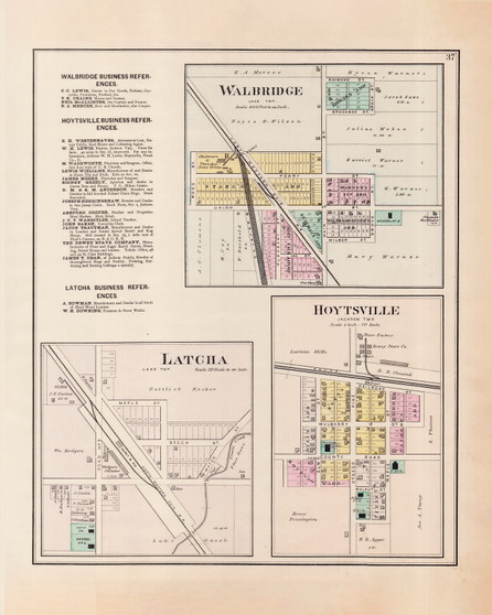 Walbridge Hoytsville Latcha, Ohio 1886 - Wood Co. Atlas 17