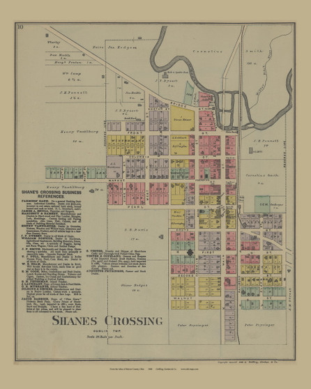 Shanes Crossing Ohio 1888 - Mercer Co. Atlas 10