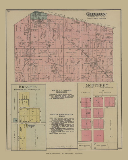 Gibson Ohio 1888 - Mercer Co. Atlas 38
